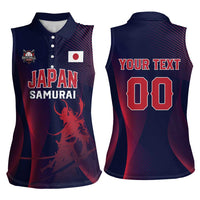 Custom Baseball Japan Women Sleeveless Polo Shirt Japan Samurai Go Champions