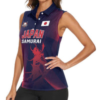 Custom Baseball Japan Women Sleeveless Polo Shirt Japan Samurai Go Champions