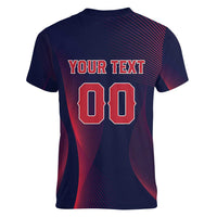 Custom Baseball Japan Women V-Neck T-Shirt Japan Samurai Go Champions