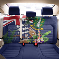 British Virgin Islands Back Car Seat Cover Two Turtle Doves Tropical Flowers