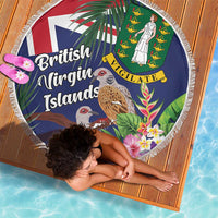 British Virgin Islands Beach Blanket Two Turtle Doves Tropical Flowers