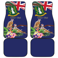 British Virgin Islands Car Mats Two Turtle Doves Tropical Flowers
