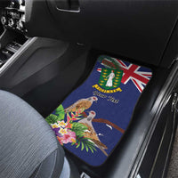 British Virgin Islands Car Mats Two Turtle Doves Tropical Flowers