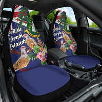 British Virgin Islands Car Seat Cover Two Turtle Doves Tropical Flowers