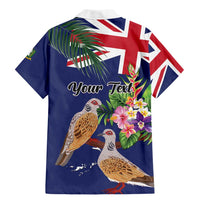Personalised British Virgin Islands Family Matching Mermaid Dress and Hawaiian Shirt Two Turtle Doves Tropical Flowers