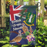 British Virgin Islands Garden Flag Two Turtle Doves Tropical Flowers