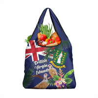 British Virgin Islands Grocery Bag Two Turtle Doves Tropical Flowers