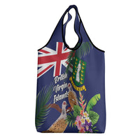 British Virgin Islands Grocery Bag Two Turtle Doves Tropical Flowers