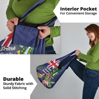 British Virgin Islands Grocery Bag Two Turtle Doves Tropical Flowers