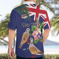 Personalised British Virgin Islands Hawaiian Shirt Two Turtle Doves Tropical Flowers