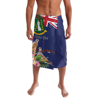 Personalised British Virgin Islands Lavalava Two Turtle Doves Tropical Flowers