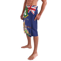 Personalised British Virgin Islands Lavalava Two Turtle Doves Tropical Flowers
