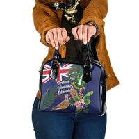 British Virgin Islands Shoulder Handbag Two Turtle Doves Tropical Flowers