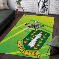 British Virgin Islands Football Area Rug Come On The Nature Boys
