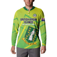 Custom British Virgin Islands Football Button Sweatshirt Come On The Nature Boys