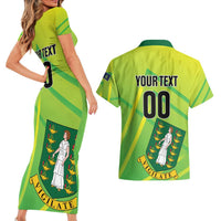 Custom British Virgin Islands Football Couples Matching Short Sleeve Bodycon Dress and Hawaiian Shirt Come On The Nature Boys