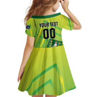 Custom British Virgin Islands Football Family Matching Short Sleeve Bodycon Dress and Hawaiian Shirt Come On The Nature Boys