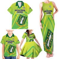 Custom British Virgin Islands Football Family Matching Tank Maxi Dress and Hawaiian Shirt Come On The Nature Boys