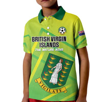 Custom British Virgin Islands Football Kid Polo Shirt Come On The Nature Boys
