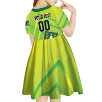 Custom British Virgin Islands Football Kid Short Sleeve Dress Come On The Nature Boys