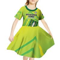 Custom British Virgin Islands Football Kid Short Sleeve Dress Come On The Nature Boys