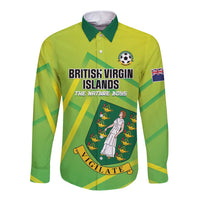 Custom British Virgin Islands Football Long Sleeve Button Shirt Come On The Nature Boys