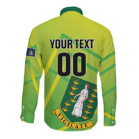 Custom British Virgin Islands Football Long Sleeve Button Shirt Come On The Nature Boys
