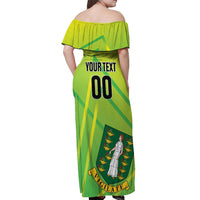 Custom British Virgin Islands Football Off Shoulder Maxi Dress Come On The Nature Boys