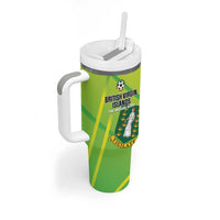 Custom British Virgin Islands Football Tumbler With Handle Come On The Nature Boys