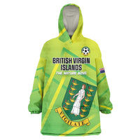 Custom British Virgin Islands Football Wearable Blanket Hoodie Come On The Nature Boys
