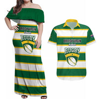 Custom British Virgin Islands Rugby Couples Matching Off Shoulder Maxi Dress and Hawaiian Shirt Team BVI Go Champions