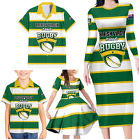 Custom British Virgin Islands Rugby Family Matching Long Sleeve Bodycon Dress and Hawaiian Shirt Team BVI Go Champions