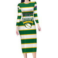 Custom British Virgin Islands Rugby Family Matching Long Sleeve Bodycon Dress and Hawaiian Shirt Team BVI Go Champions