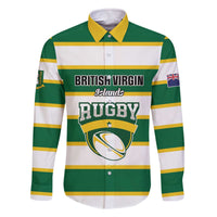 Custom British Virgin Islands Rugby Family Matching Off The Shoulder Long Sleeve Dress and Hawaiian Shirt Team BVI Go Champions