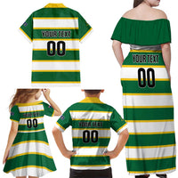 Custom British Virgin Islands Rugby Family Matching Off Shoulder Maxi Dress and Hawaiian Shirt Team BVI Go Champions
