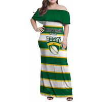 Custom British Virgin Islands Rugby Family Matching Off Shoulder Maxi Dress and Hawaiian Shirt Team BVI Go Champions