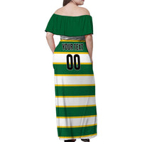 Custom British Virgin Islands Rugby Family Matching Off Shoulder Maxi Dress and Hawaiian Shirt Team BVI Go Champions