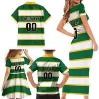 Custom British Virgin Islands Rugby Family Matching Short Sleeve Bodycon Dress and Hawaiian Shirt Team BVI Go Champions