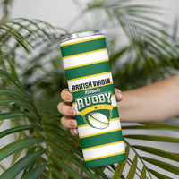 Custom British Virgin Islands Rugby Skinny Tumbler Team BVI Go Champions