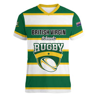 Custom British Virgin Islands Rugby Women V-Neck T-Shirt Team BVI Go Champions