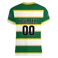 Custom British Virgin Islands Rugby Women V-Neck T-Shirt Team BVI Go Champions