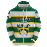 Custom British Virgin Islands Rugby Zip Hoodie Team BVI Go Champions