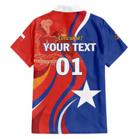 Personalized Chile 2024 Football Family Matching Off Shoulder Short Dress and Hawaiian Shirt Concurso La Roja - Wonder Print Shop