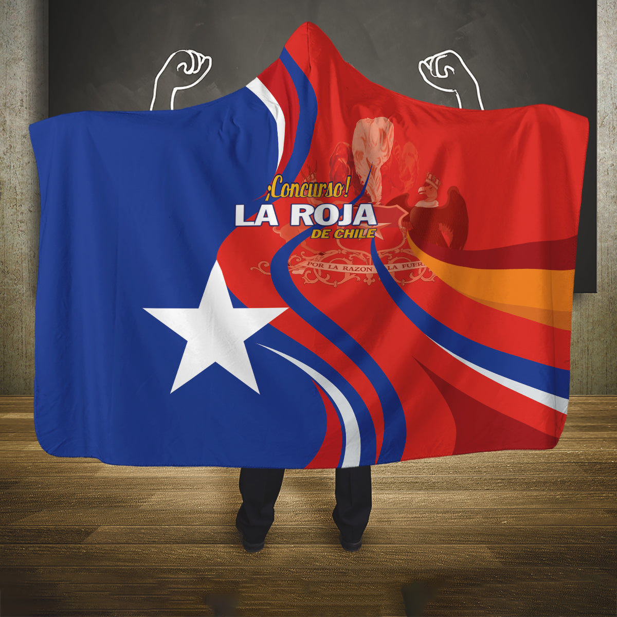 Chile 2024 Football Hooded Blanket Concurso La Roja