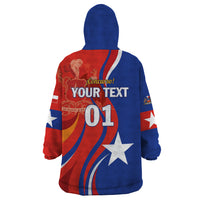Personalized Chile 2024 Football Wearable Blanket Hoodie Concurso La Roja - Wonder Print Shop