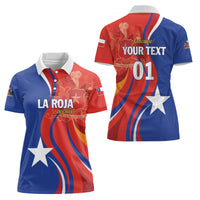 Personalized Chile 2024 Football Women Polo Shirt Concurso La Roja - Wonder Print Shop