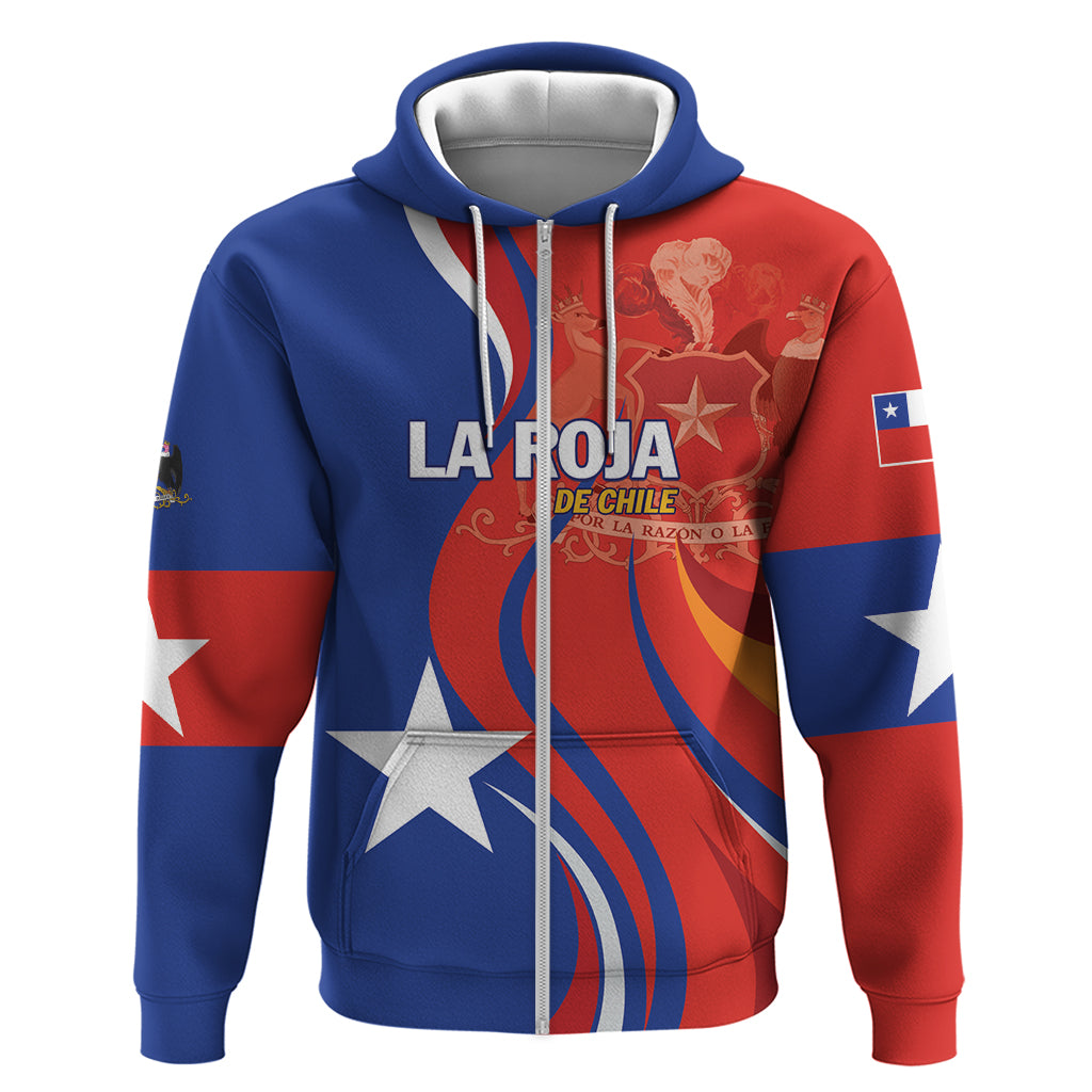 Personalized Chile 2024 Football Zip Hoodie Concurso La Roja
