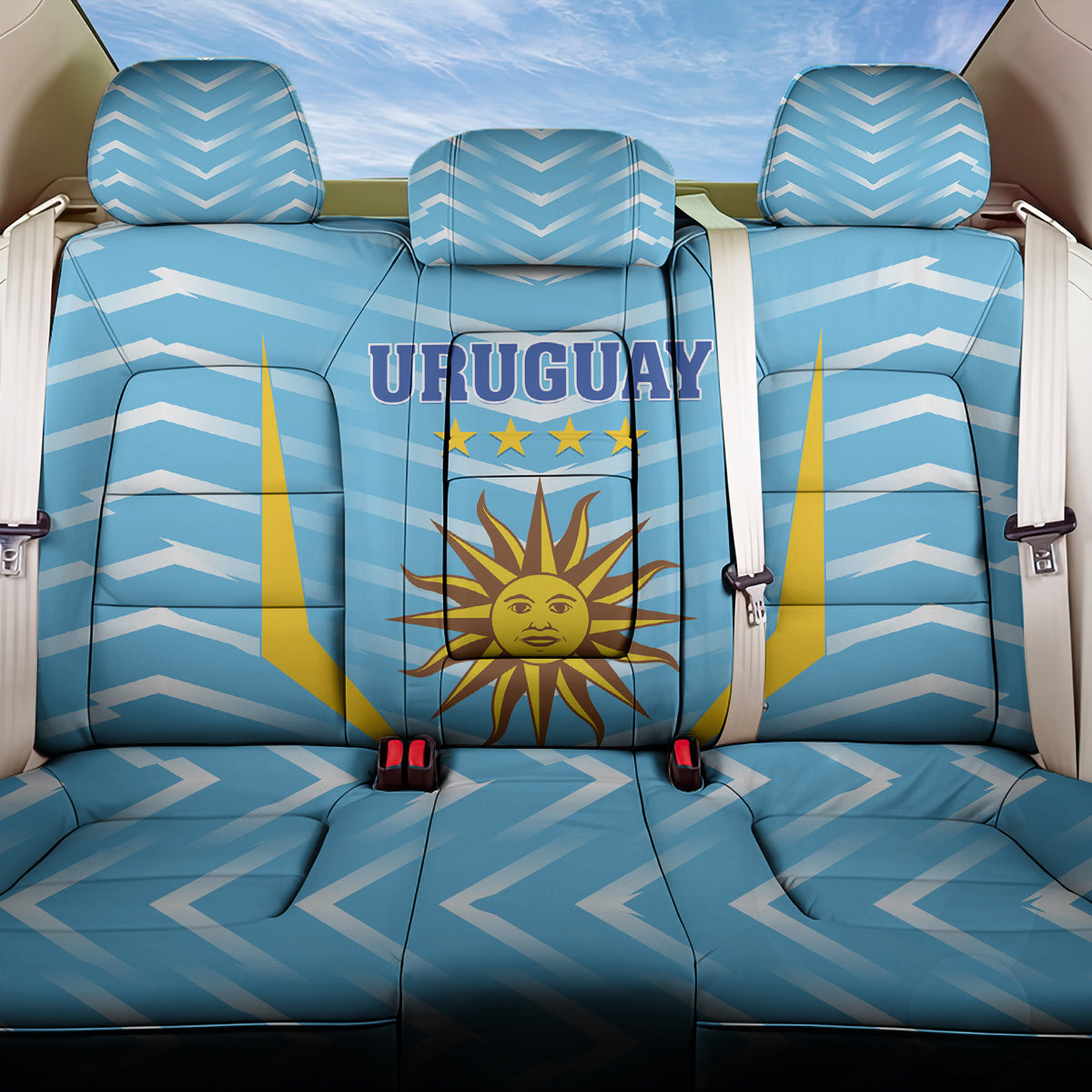 Uruguay 2024 Football Back Car Seat Cover Come On La Celeste