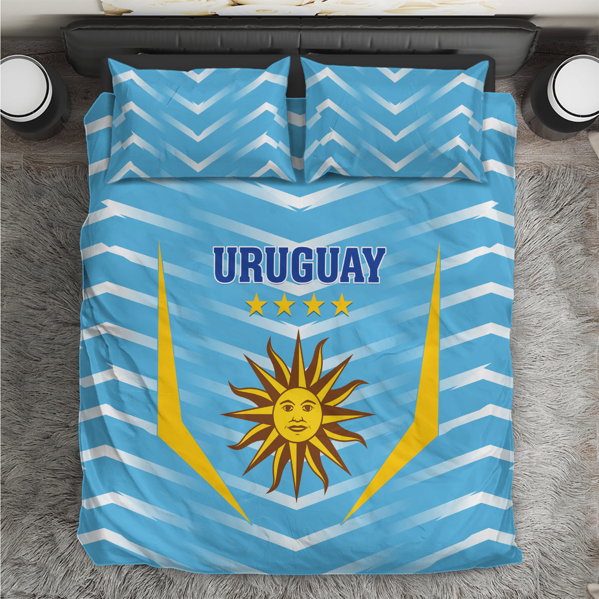 Uruguay 2024 Football Bedding Set Come On La Celeste