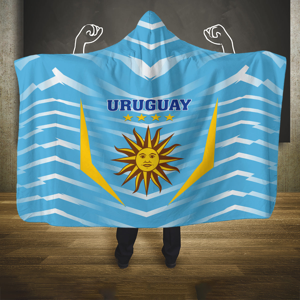 Uruguay 2024 Football Hooded Blanket Come On La Celeste